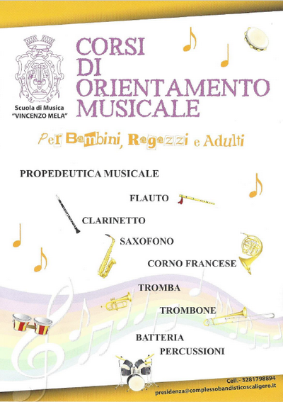 Volantino scuola di musica